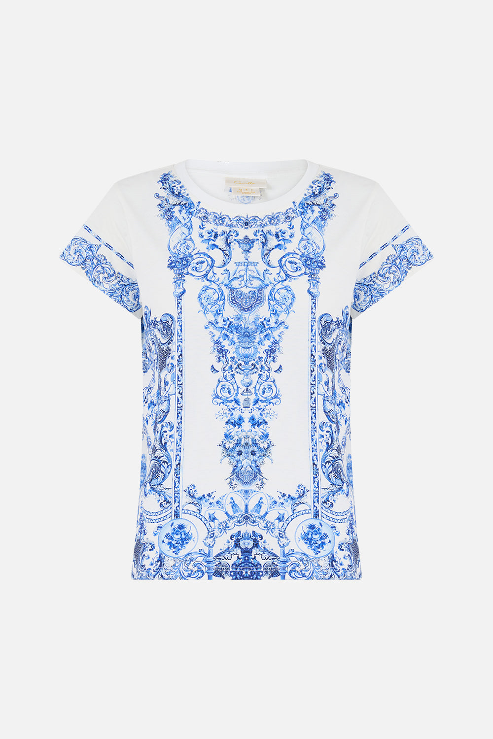 CAMILLA Slim Fit Round Neck T-shirt Ceramic Panoramic - Image 3