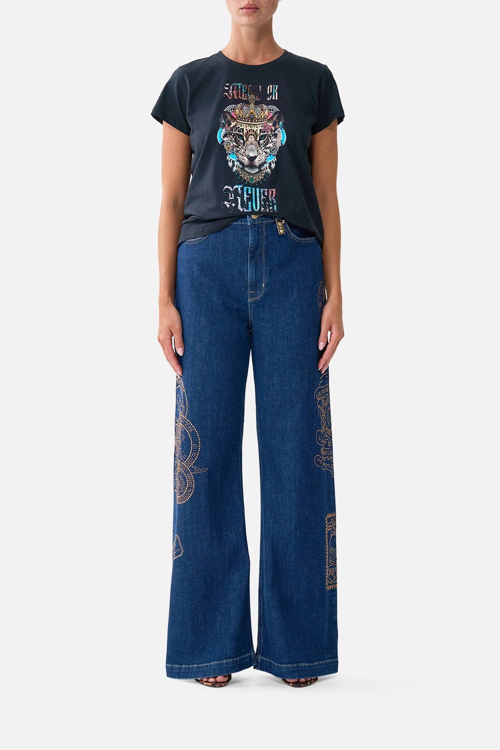 CAMILLA Slim Fit Round Neck T-shirt Butterfly Bohemia - Image 1