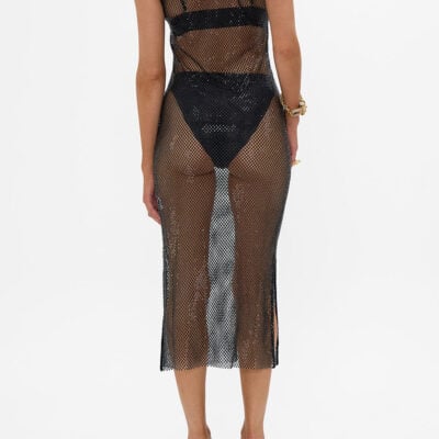 CAMILLA Sleeveless Turtle Neck Crystal Mesh Dress Mark OF Medusa - Image 2