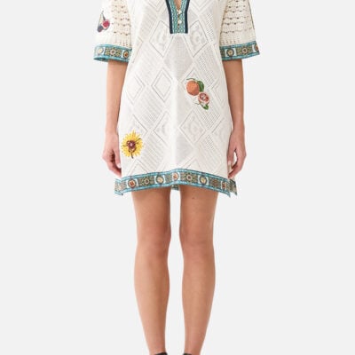 CAMILLA Silk Collar Knit Tunic Magic OF the Mercado - Image 1