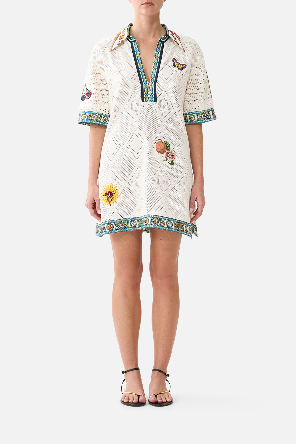 CAMILLA Silk Collar Knit Tunic Magic OF the Mercado - Image 1