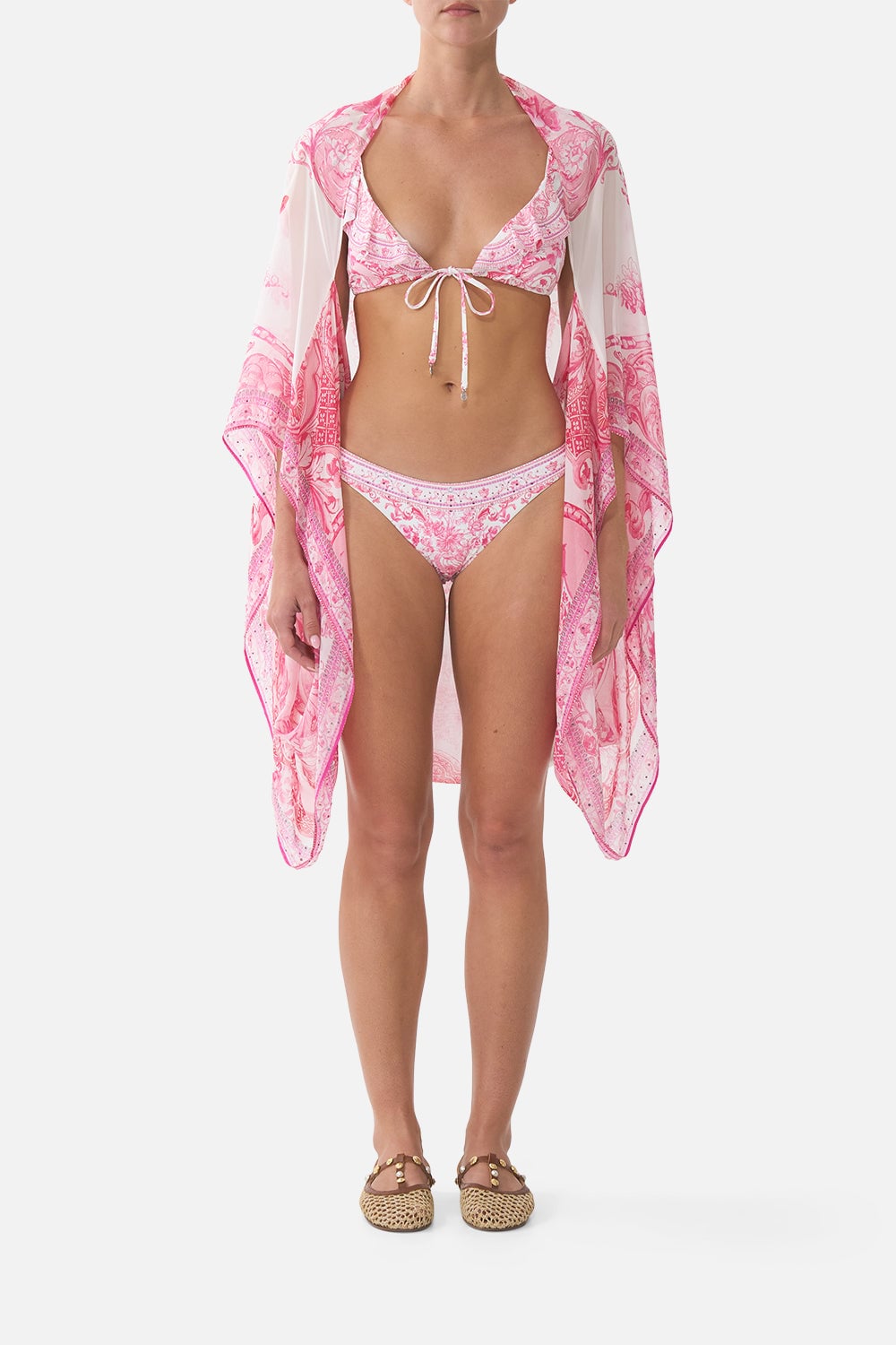 CAMILLA Silk Chiffon Shrug Livin LA Vida Rosa - Image 1