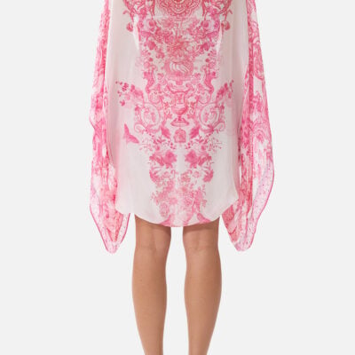 CAMILLA Silk Chiffon Shrug Livin LA Vida Rosa - Image 2