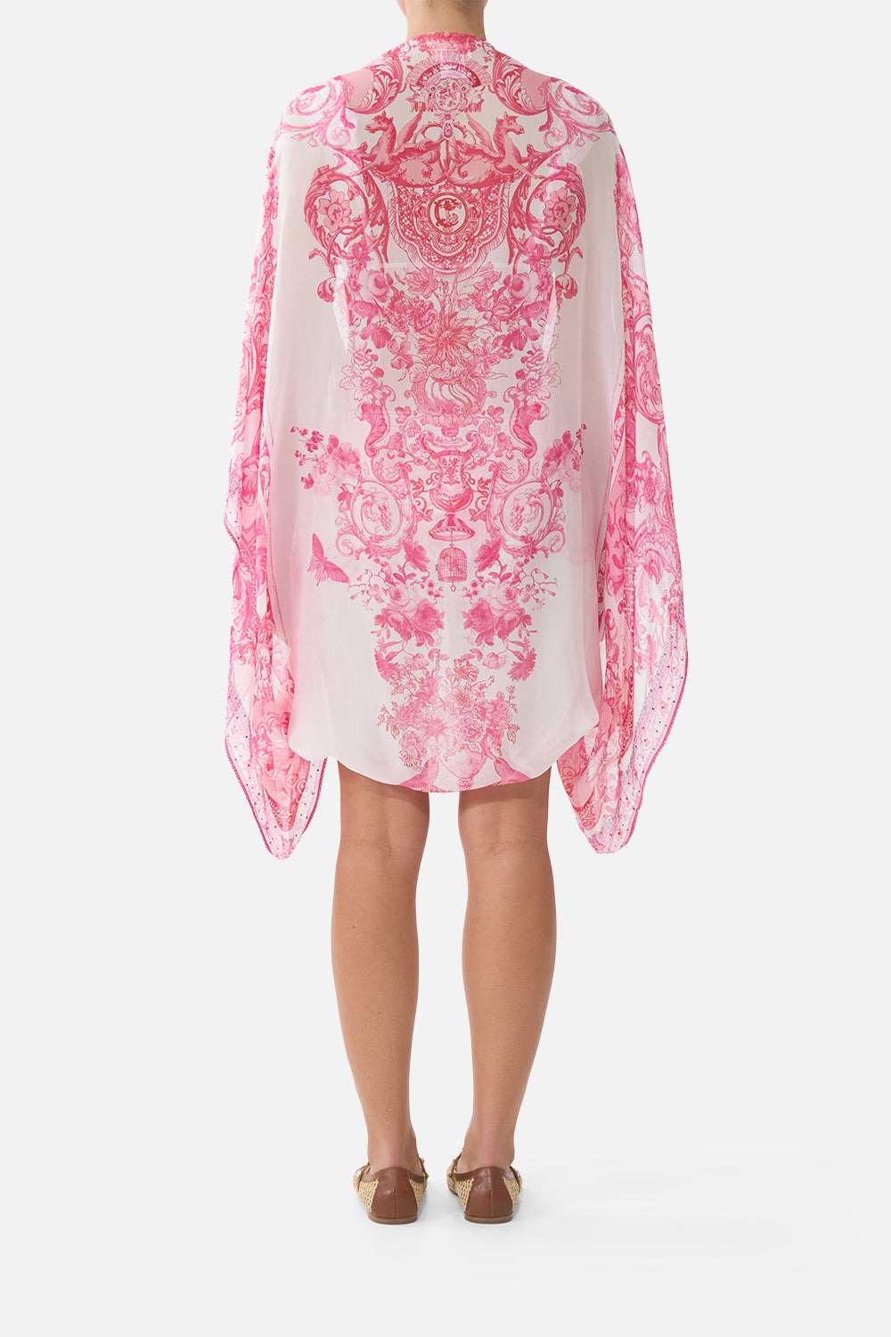 MNCAM131026140621500_2 CAMILLA Silk Chiffon Shrug Livin LA Vida Rosa - Image 2