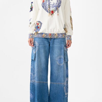 CAMILLA Silk Band Oversized Hoodie With Pockets the Pottery Parlour - Image 1