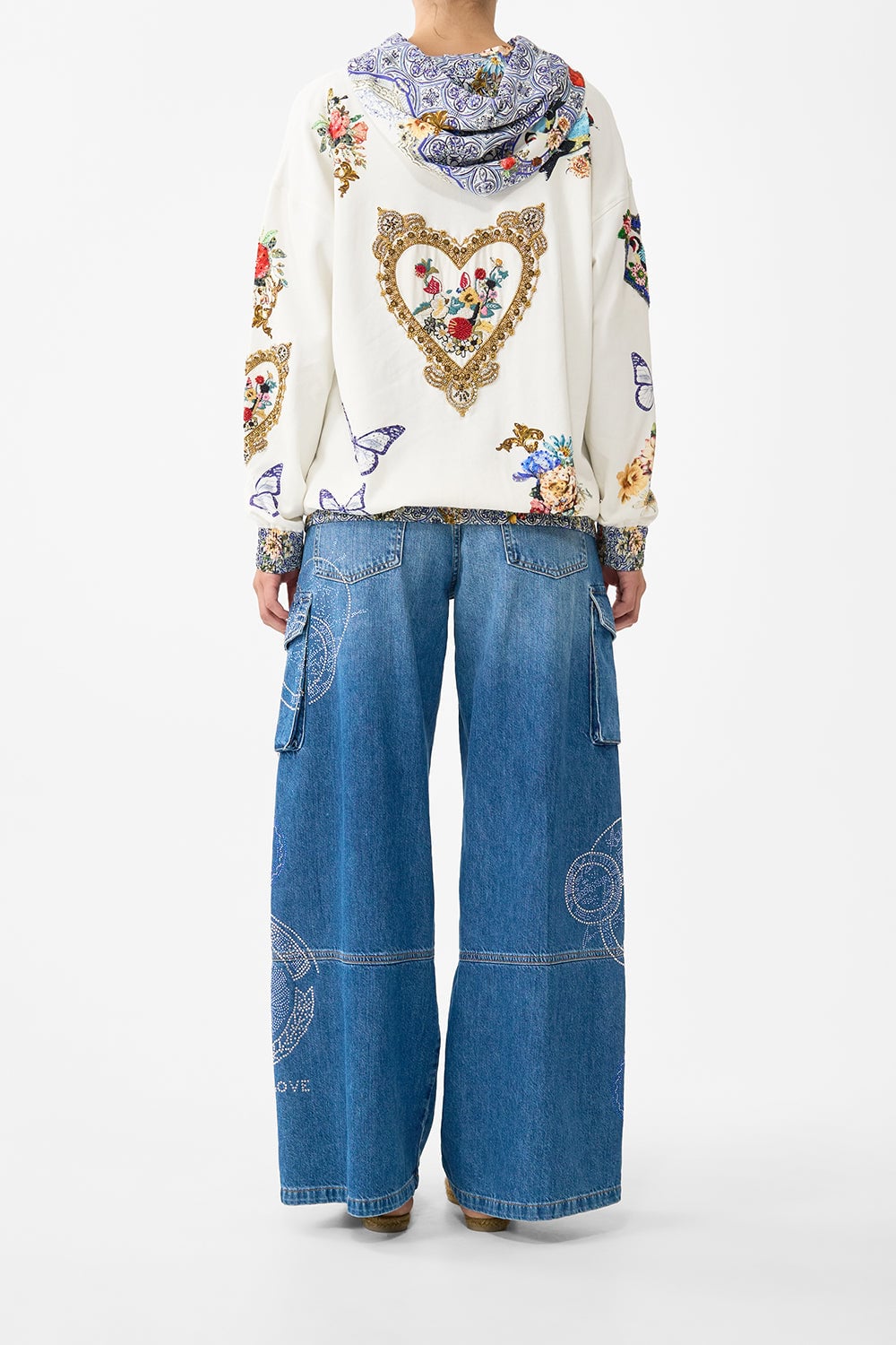 MNCAM131026140621510_2 CAMILLA Silk Band Oversized Hoodie With Pockets the Pottery Parlour - Image 2