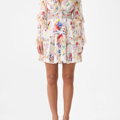 CAMILLA Short Waistband Dress With Ruffle Sleeve I Left MY Heart - Image 1