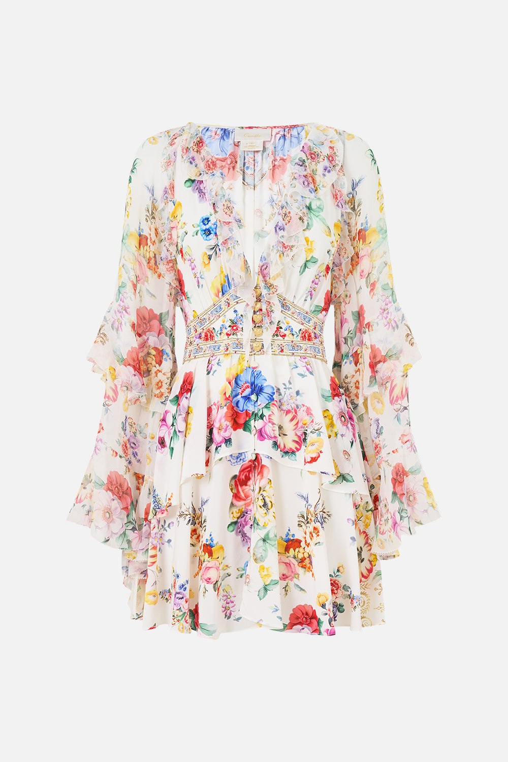 MNCAM131026140621518_3 CAMILLA Short Waistband Dress With Ruffle Sleeve I Left MY Heart - Image 3