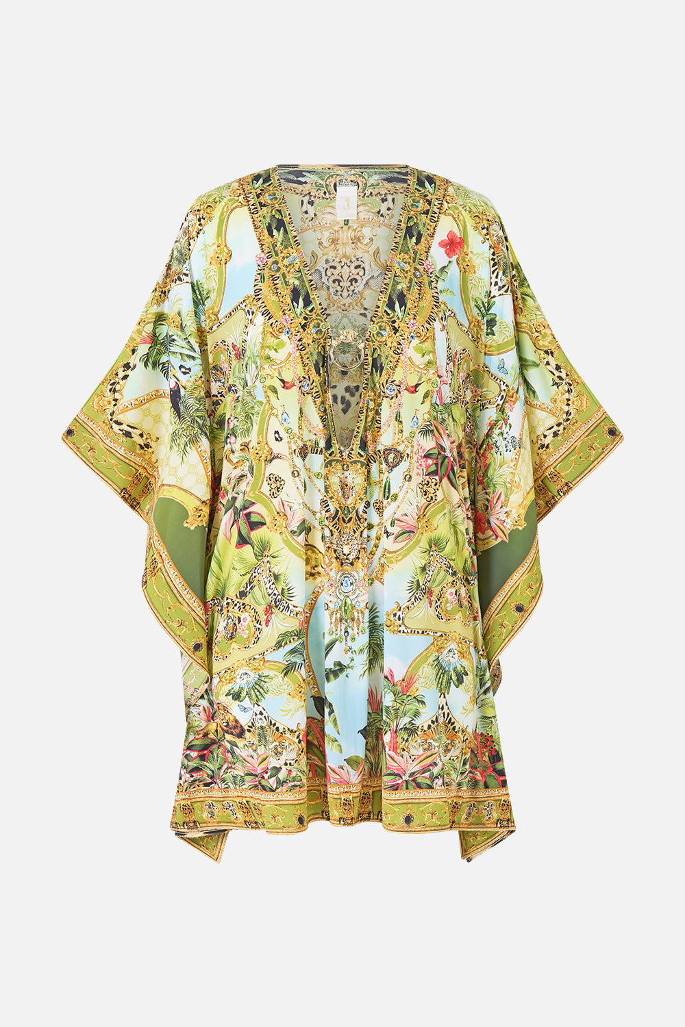 MNCAM131026140621519_3 CAMILLA Short V Neck Kaftan W Ring Front Trim Wanderlust Empire - Image 3