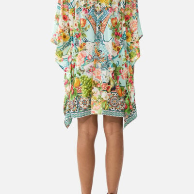 CAMILLA Short V Neck Kaftan W Ring Front Trim Magic OF the Mercado - Image 2
