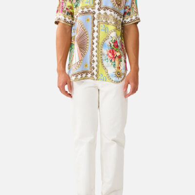 CAMILLA Short Sleeve Oversized Shirt Painted Prayers - Image 1