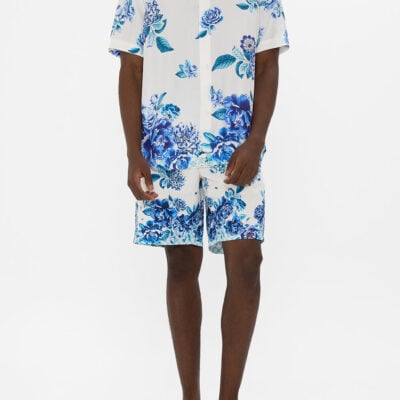 CAMILLA Short Sleeve Oversized Shirt A Ceramic Garden - Image 1