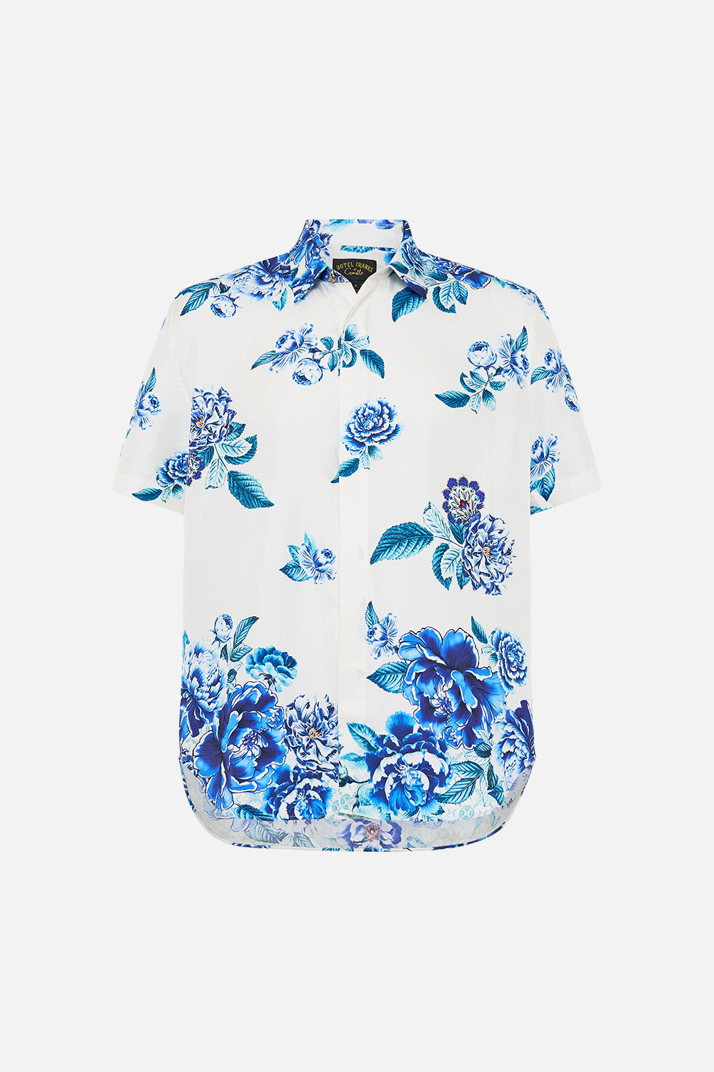 CAMILLA Short Sleeve Oversized Shirt A Ceramic Garden - Image 3
