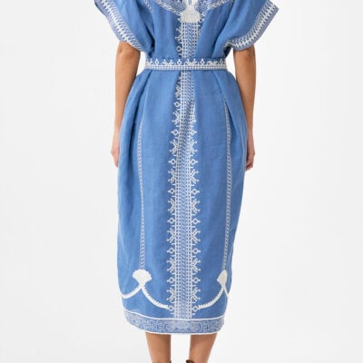 CAMILLA Short Sleeve Kaftan With Tie Waist DE Nada Granada - Image 2