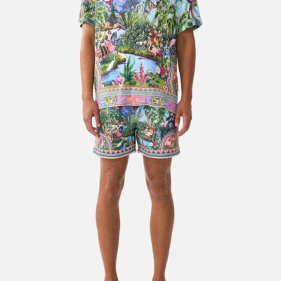 CAMILLA Short Sleeve Camp Collared Shirt Turkish Delight - Image 1