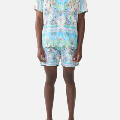 CAMILLA Short Sleeve Camp Collared Shirt Midsummer Mosaics - Image 1