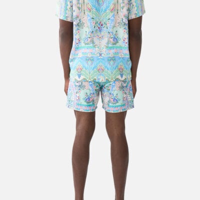 CAMILLA Short Sleeve Camp Collared Shirt Midsummer Mosaics - Image 2