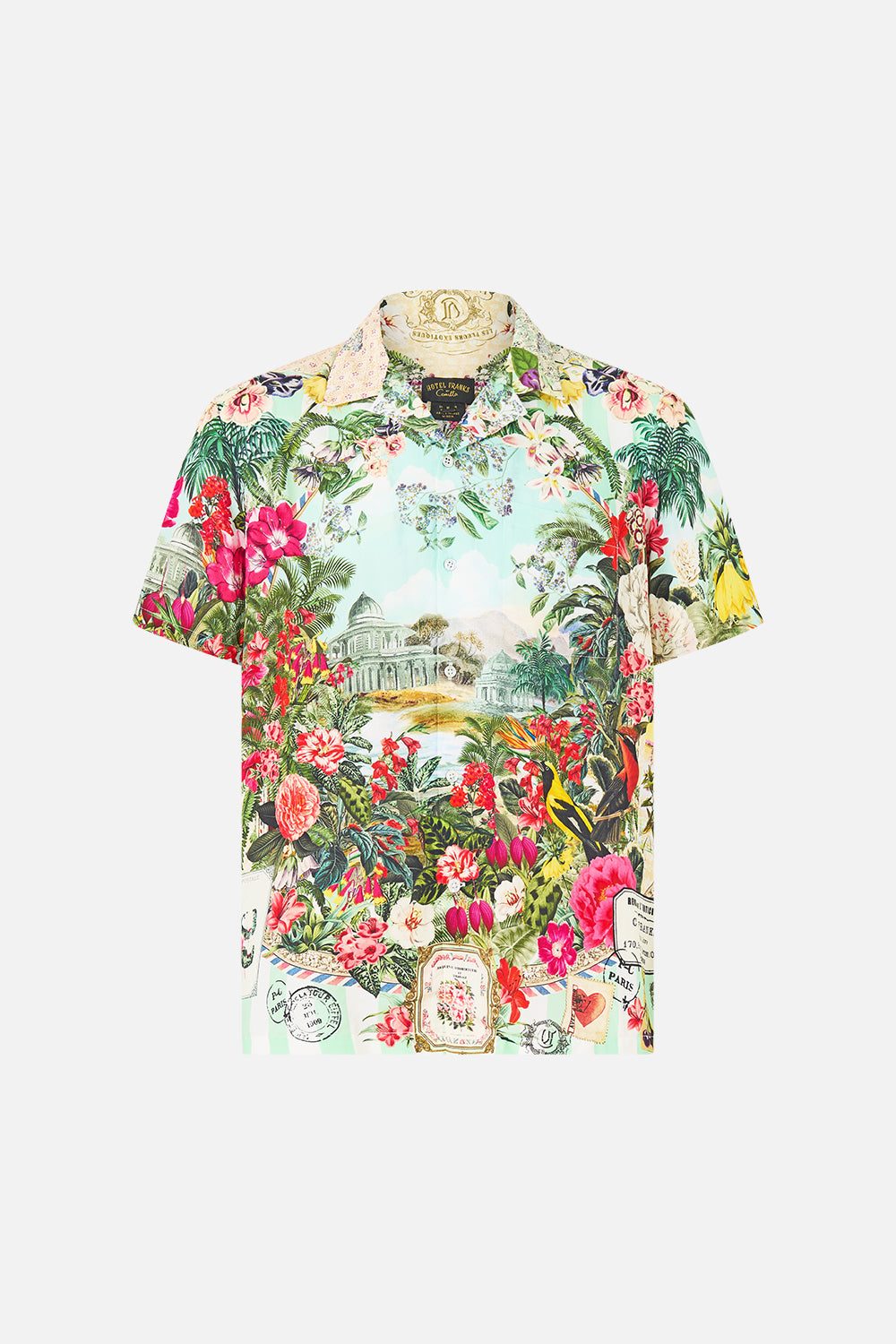 CAMILLA Short Sleeve Camp Collared Shirt LA Belle Botanique - Image 3