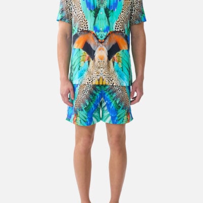 CAMILLA Short Sleeve Camp Collared Shirt Jungle Flight - Image 1