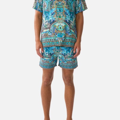 CAMILLA Short Sleeve Camp Collared Shirt Flamenco Euphoria - Image 1