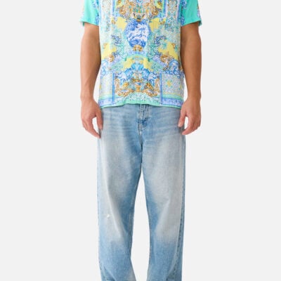 CAMILLA Short Sleeve Camp Collared Shirt Dial UP the Tiles - Image 1