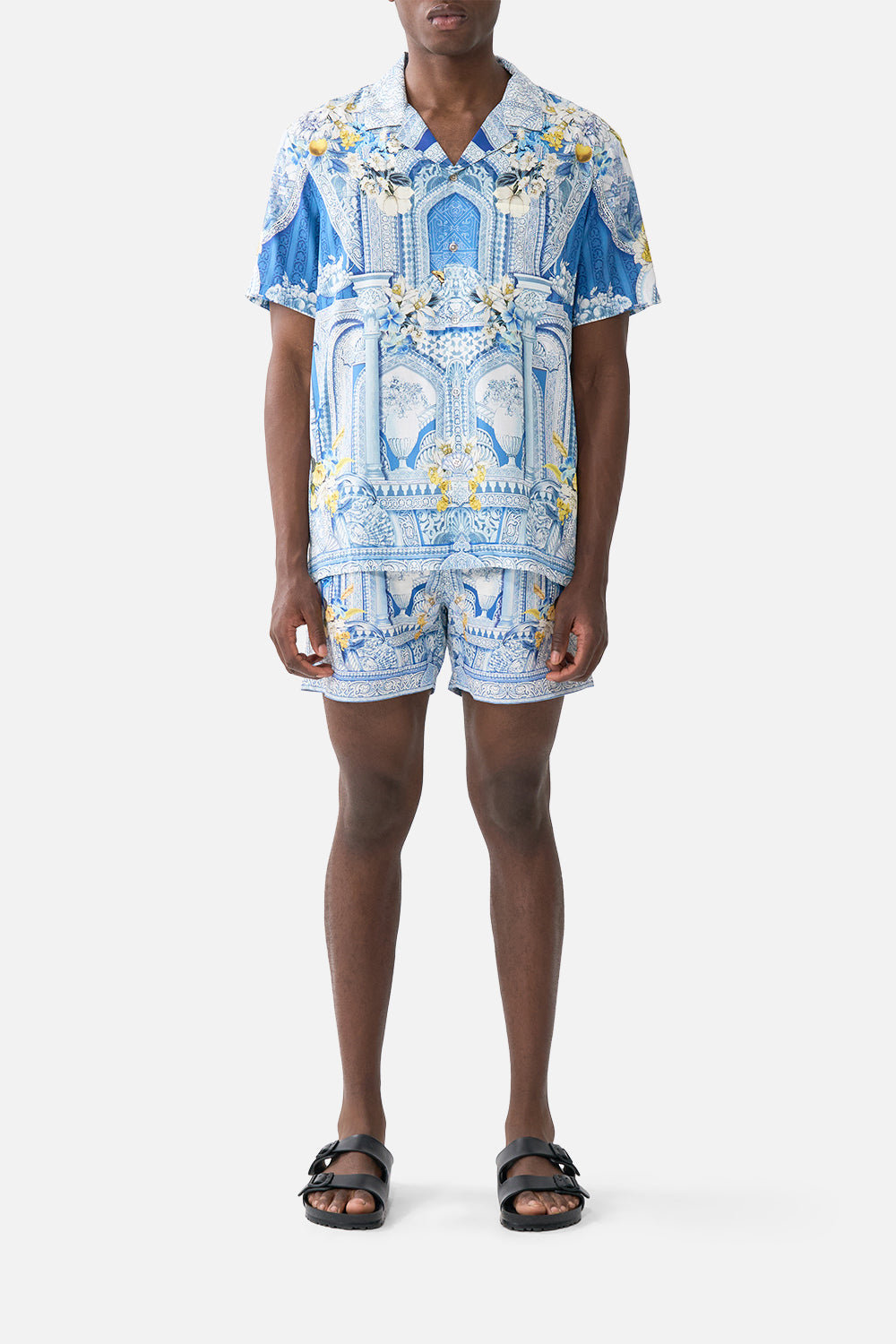 CAMILLA Short Sleeve Camp Collared Shirt DE Nada Granada - Image 1