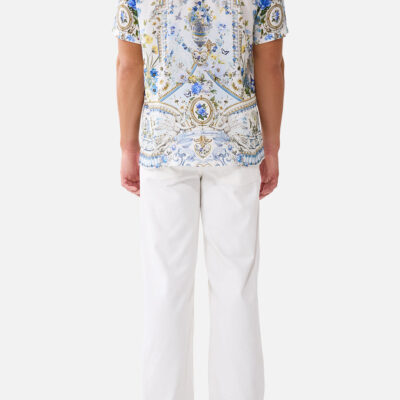 CAMILLA Short Sleeve Camp Collared Shirt Dandelion Skies - Image 2