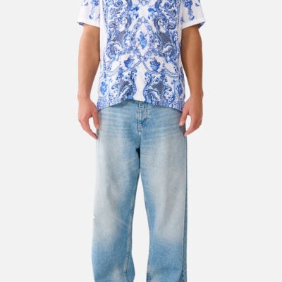 CAMILLA Short Sleeve Camp Collared Shirt Ceramic Panoramic - Image 1