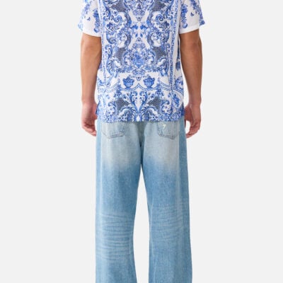 CAMILLA Short Sleeve Camp Collared Shirt Ceramic Panoramic - Image 2