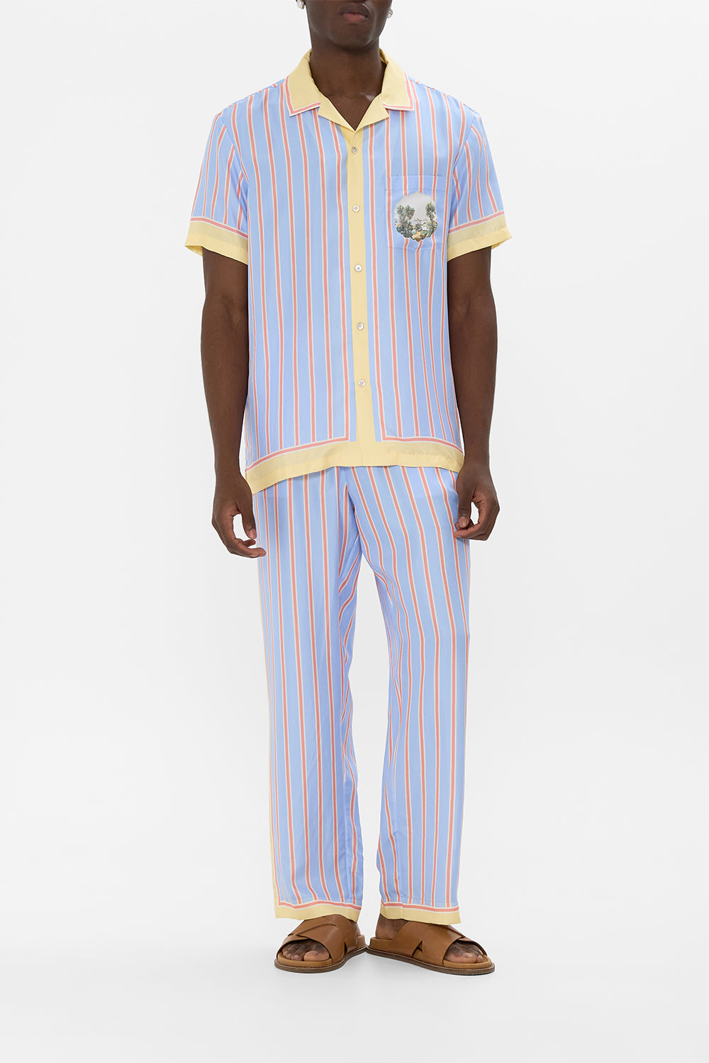 CAMILLA Short Sleeve Camp Collared Shirt Botanical Ballads - Image 1