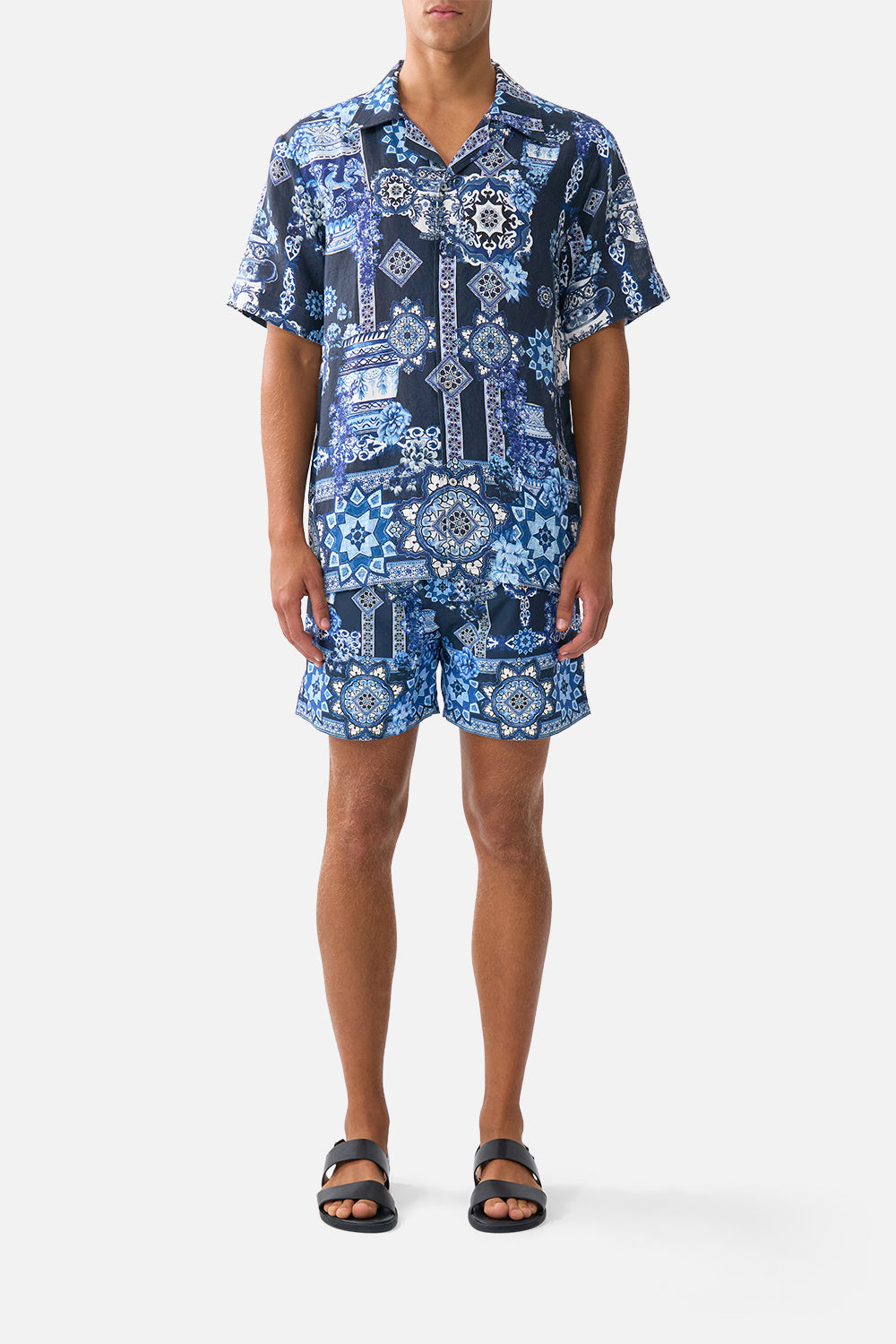 CAMILLA Short Sleeve Cabana Shirt A Tiled Wonderland - Image 1