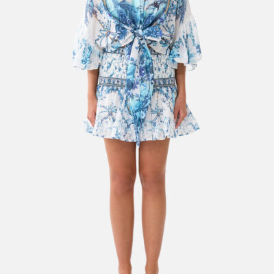 CAMILLA Short Shirred Skirt the Porcelain Parlour - Image 1