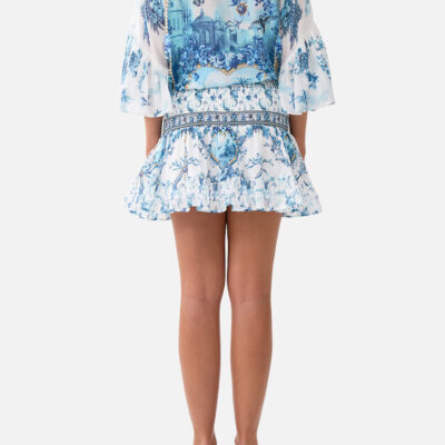 CAMILLA Short Shirred Skirt the Porcelain Parlour - Image 2