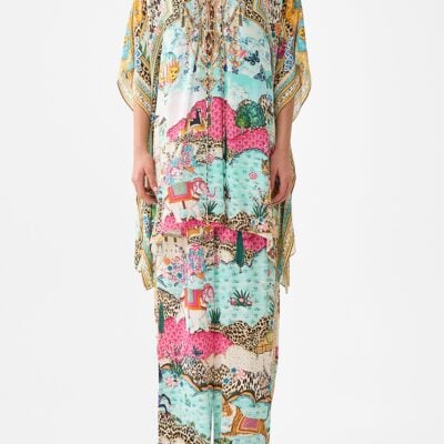 CAMILLA Short Lace UP Kaftan Miniature Moments - Image 1