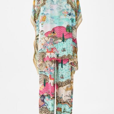 CAMILLA Short Lace UP Kaftan Miniature Moments - Image 2