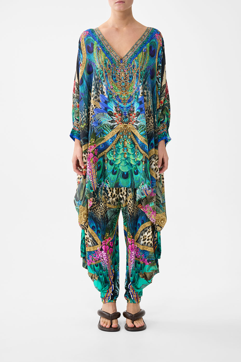 CAMILLA Short Kaftan With Cuff Animal Alchemy - Image 1