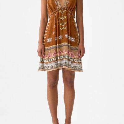 CAMILLA Short Flared Dress With Macrame Detail Fabric OF Time - Image 1