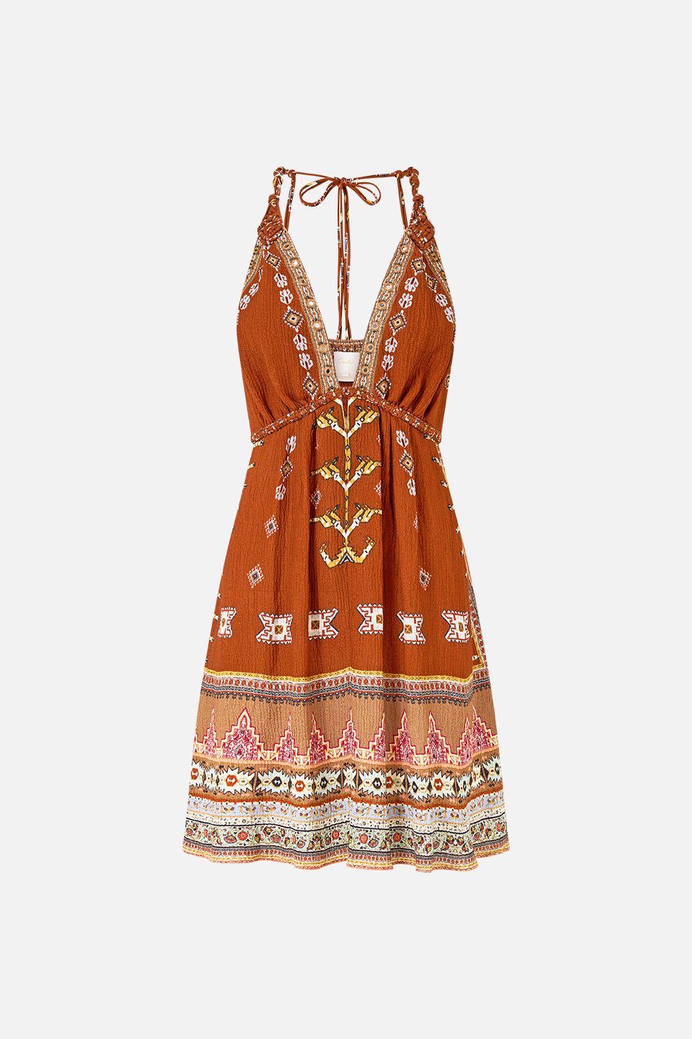 MNCAM131026140621594_3 CAMILLA Short Flared Dress With Macrame Detail Fabric OF Time - Image 3