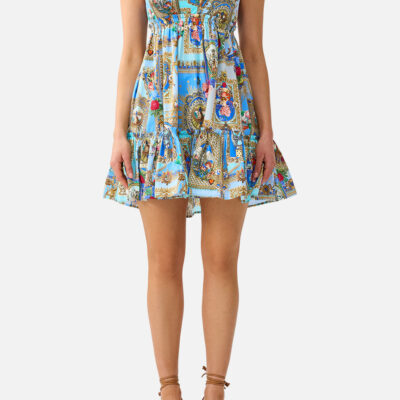 CAMILLA Short Dress With Jersey Bodice Verses - Image 1