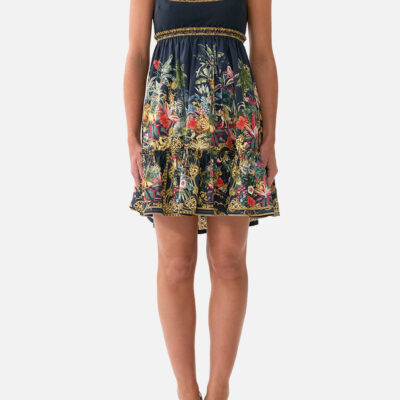 CAMILLA Short Dress With Jersey Bodice Palace Zoology - Image 1