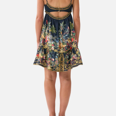 CAMILLA Short Dress With Jersey Bodice Palace Zoology - Image 2