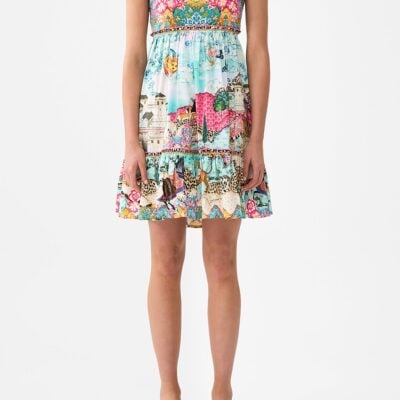 CAMILLA Short Dress With Jersey Bodice Miniature Moments - Image 1