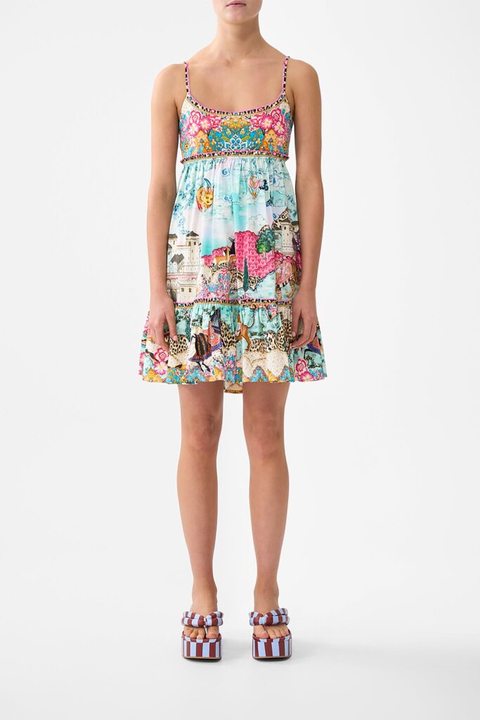 CAMILLA Short Dress With Jersey Bodice Miniature Moments - Image 1