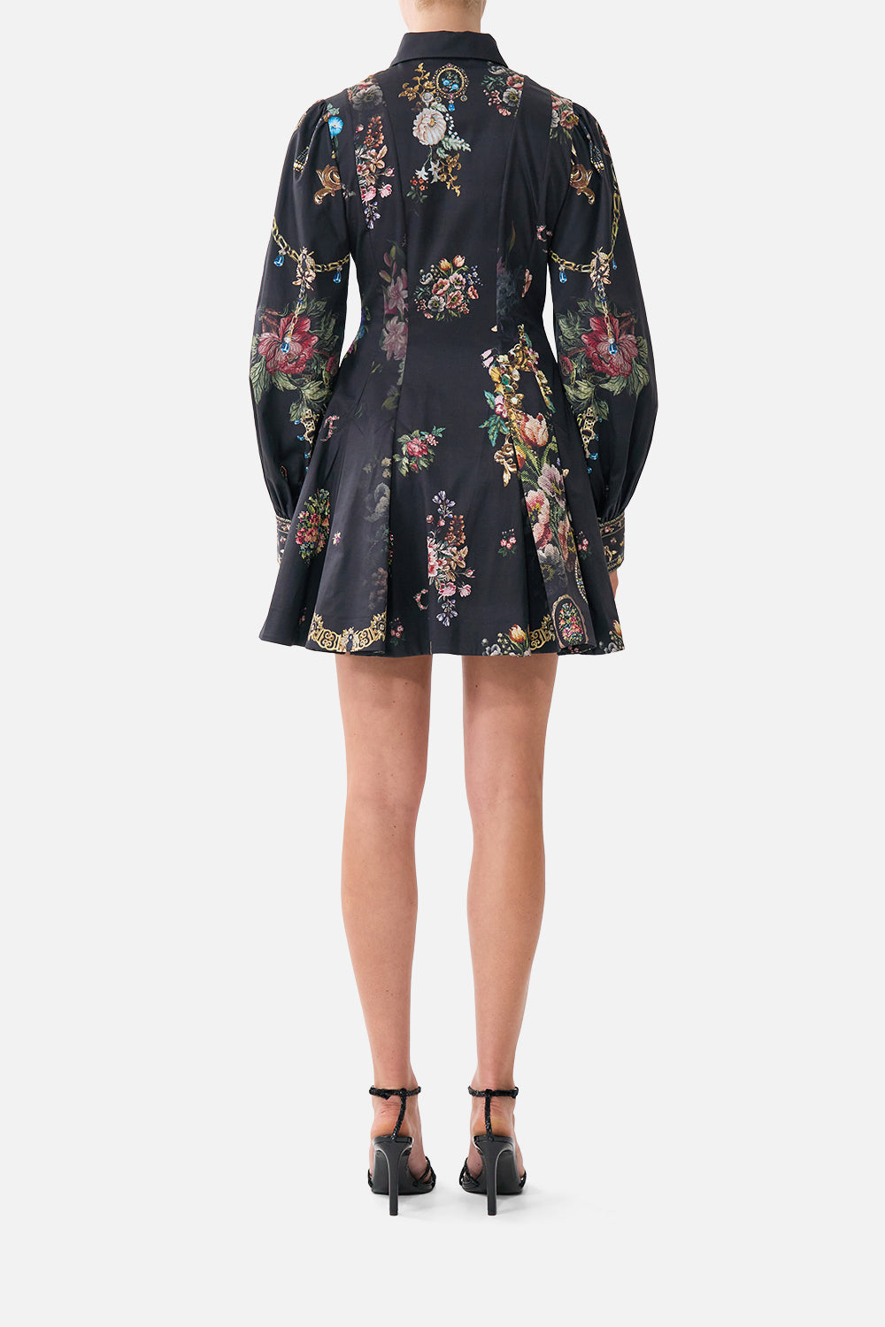 MNCAM131026140621603_2 CAMILLA Short Button Front Shirt Dress Night Garden - Image 2