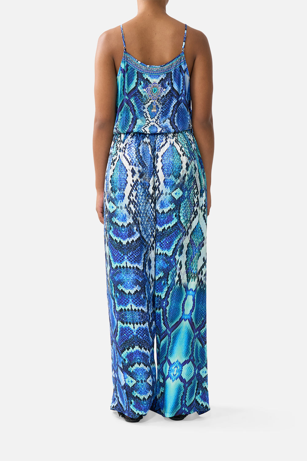 CAMILLA Shoestring Strap Jumpsuit the Sapphire Serpent - Image 2