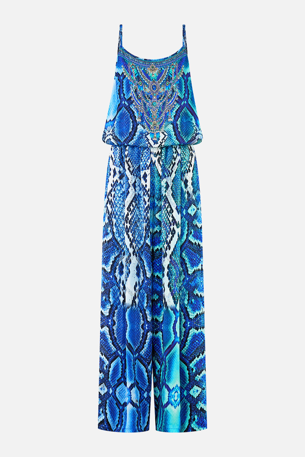CAMILLA Shoestring Strap Jumpsuit the Sapphire Serpent - Image 3