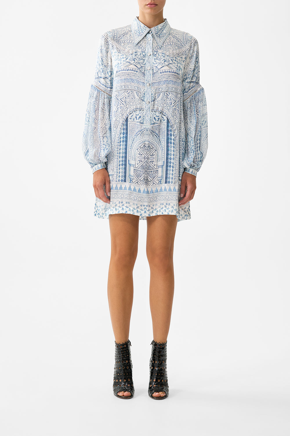 CAMILLA Shirt Dress With Blouson Sleeve the Hum OF the Alhambra - Image 1