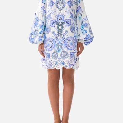 CAMILLA Shirt Dress With Blouson Sleeve All About That Lace - Image 1