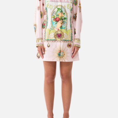 CAMILLA Shirt Dress With A Line Skirt Painted Prayers - Image 1