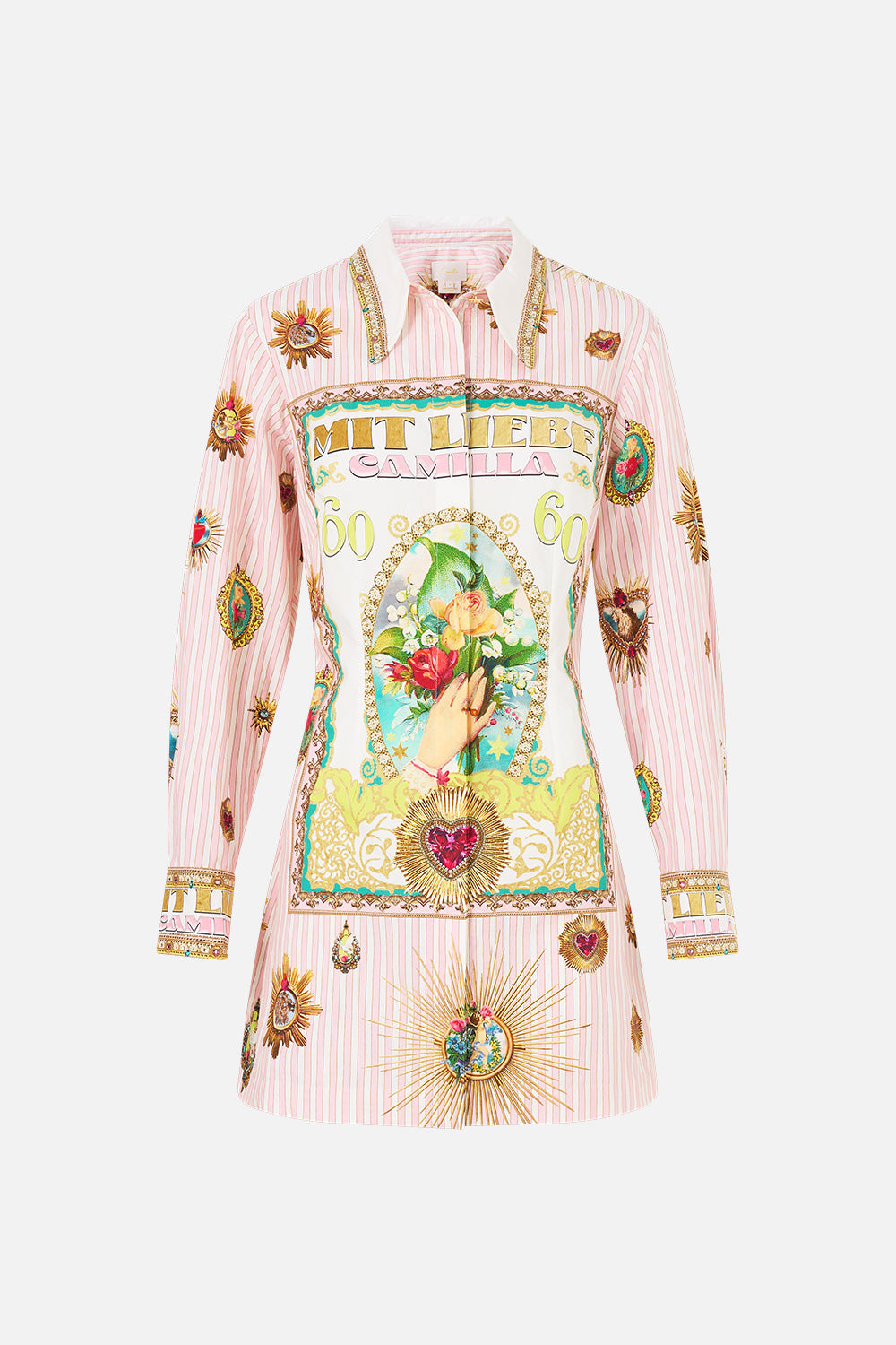 MNCAM131026140621620_3 CAMILLA Shirt Dress With A Line Skirt Painted Prayers - Image 3